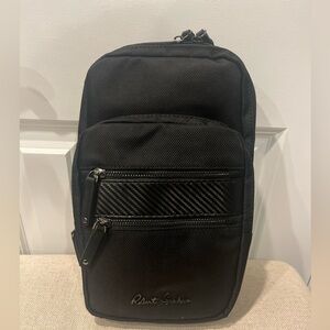 NWT ROBERT GRAHAM MEN'S RYAN SLING BAG- BLACK